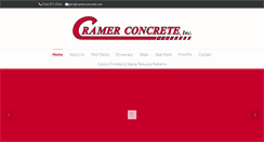 Desktop Screenshot of cramerconcrete.com